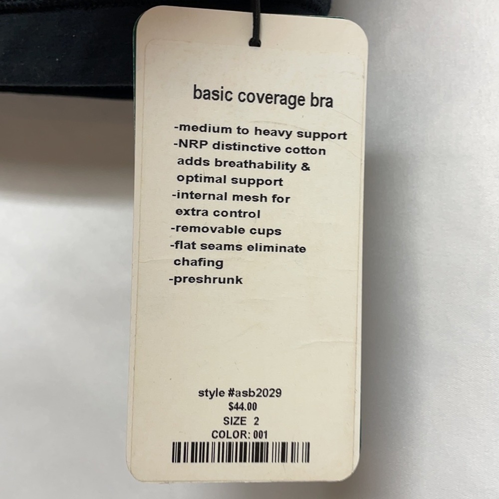 Nancy Rose Performance Basic Coverage Bra SZ 2 - Picture 3 of 3